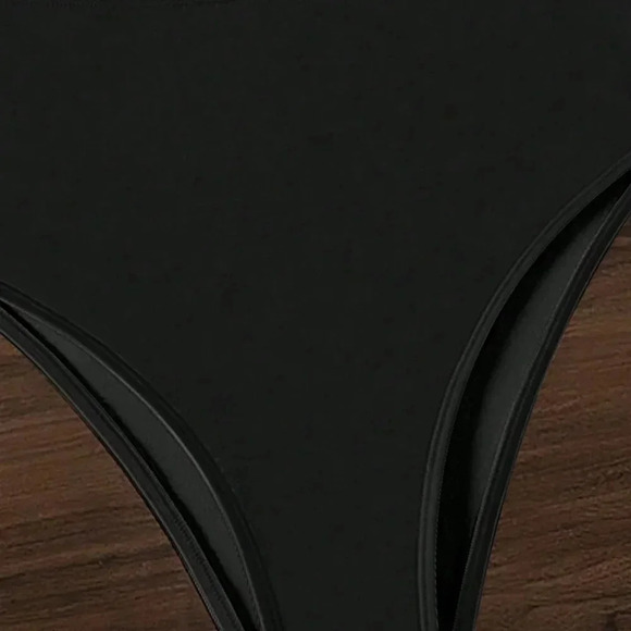 Black Women's One-Piece Swimsuit With Hollow Out Design - Picture 3 of 6